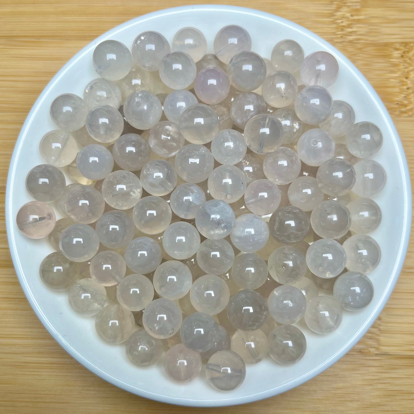 Purple jade quartz bead 9mm 125pcs 1bowl $16（NAT36）