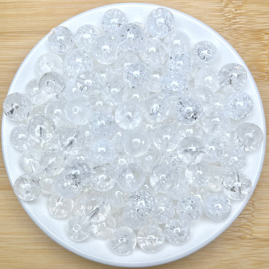 Crackle Clear Quartz 10MM bead 108pcs_ 1 bowl （TEN62）