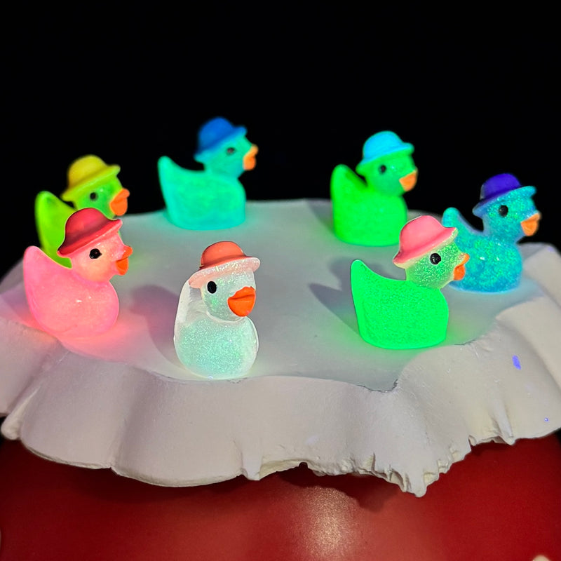 Luminous Hat Duck Mini Figurine