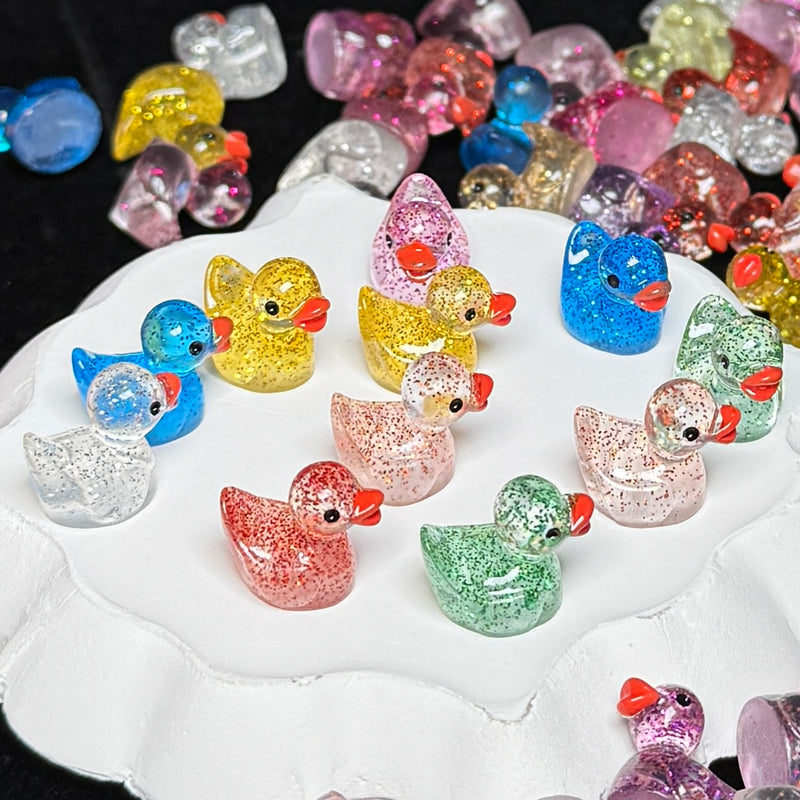 Glitter Duck Mini Figurine