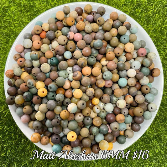 Matt Alashan bead 168pcs_ 1 bowl 6mm(SIX51)