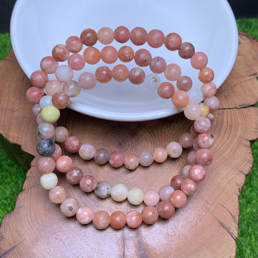 Golden Mica bracelet 6mm 1pc (SL47)