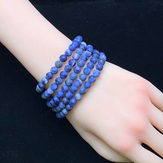 Matt Sodalite bracelet 6mm 1pc (SL54)