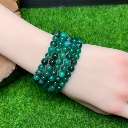Green Mica bracelet 6mm 1pc (SL28)