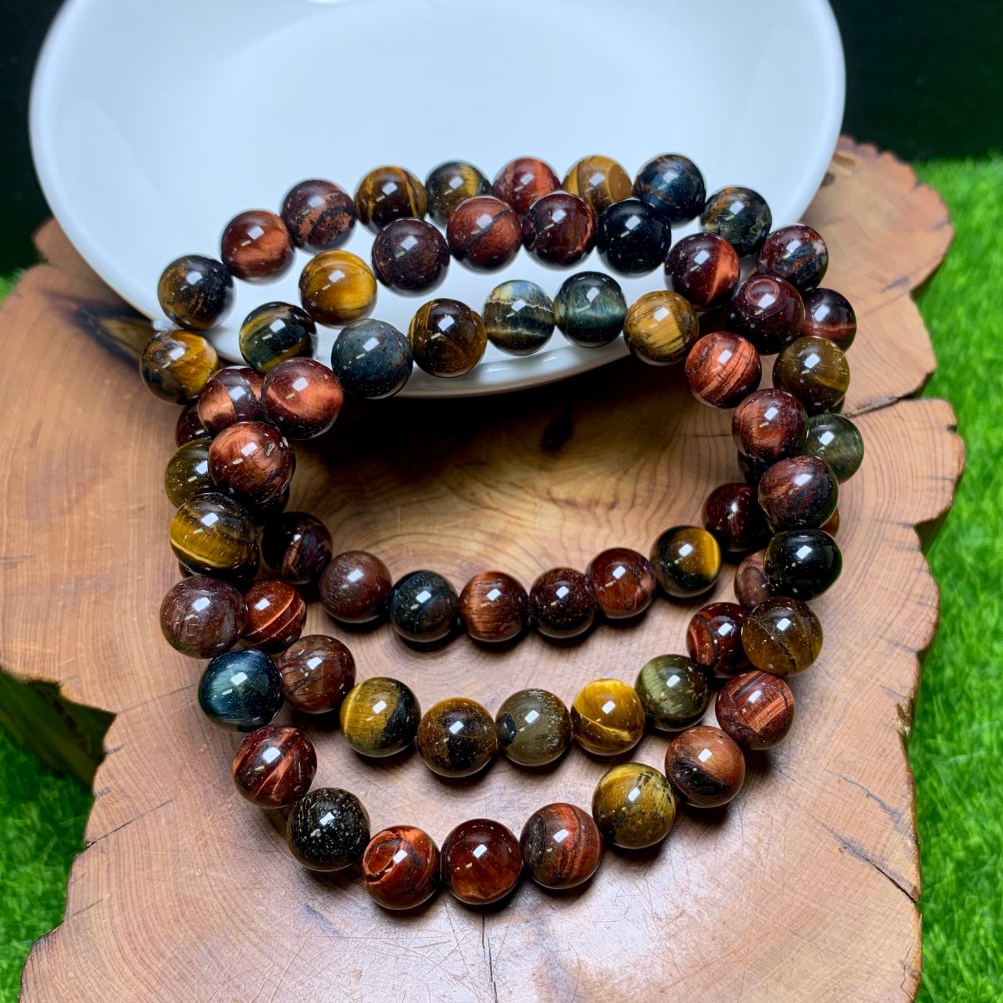 Rainbow Tiger Eye bracelet 8mm 1pc(SL889)