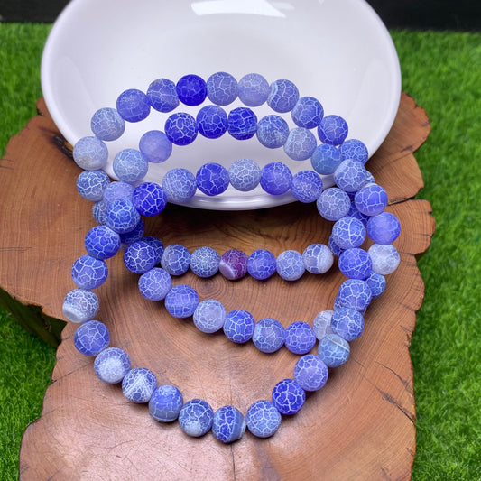 Blue Cornflower Agate (dyed) bracelet 8mm 1pc (SL123)