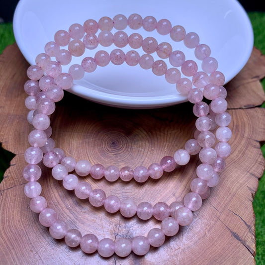 Strawberry Quartz bracelet 5mm 1pc (SL48)