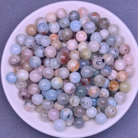 Morganite  bead 132pcs_ 1 bowl 8mm(NAT24)