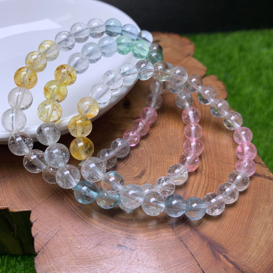 Rainbow Topaz Bracelet (heat treated) 7mm 1pc (SL104)