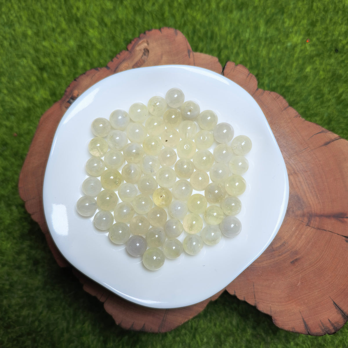 Lemon Citrine bead 132pcs_ 1 bowl 8mm(VIP111)
