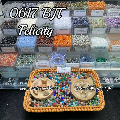 One bowl crystal bead- Felicity-can make 6pcs bracelets 6.17