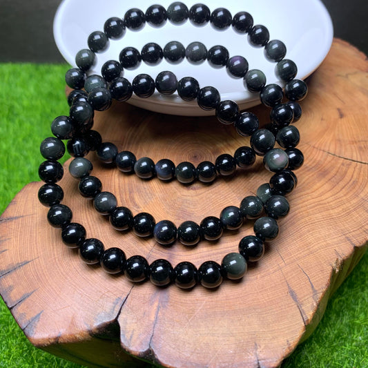 Rainbow obsidian bracelet 6mm 1pc(SL61)