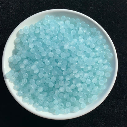 Ice Blue  Glass Cat EYE 4MM BOGO 320pcs/11spoon——BUY 1 GET 1 FREE bead （BOGO96)