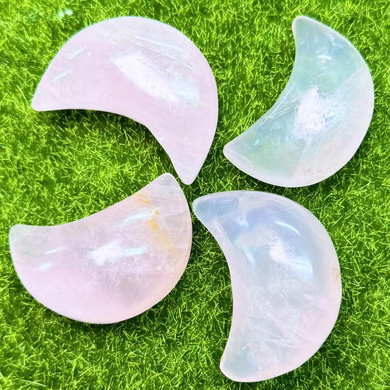 Rose Quartz moon palm 200g（3-5pcs）