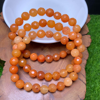 Orange Chalcedony Facet (DYED) bracelet 8mm 1pc (SL135)