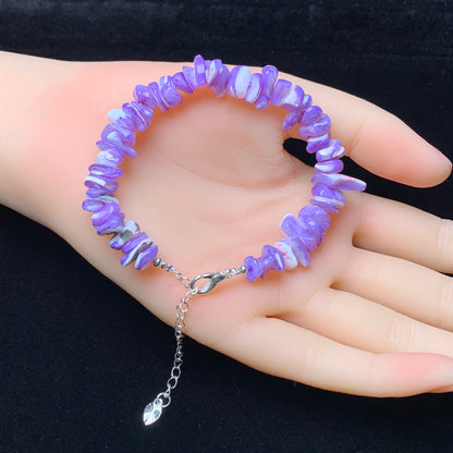 Berry ice cream(dyed) shell chip bracelet 2pcs(SL856)