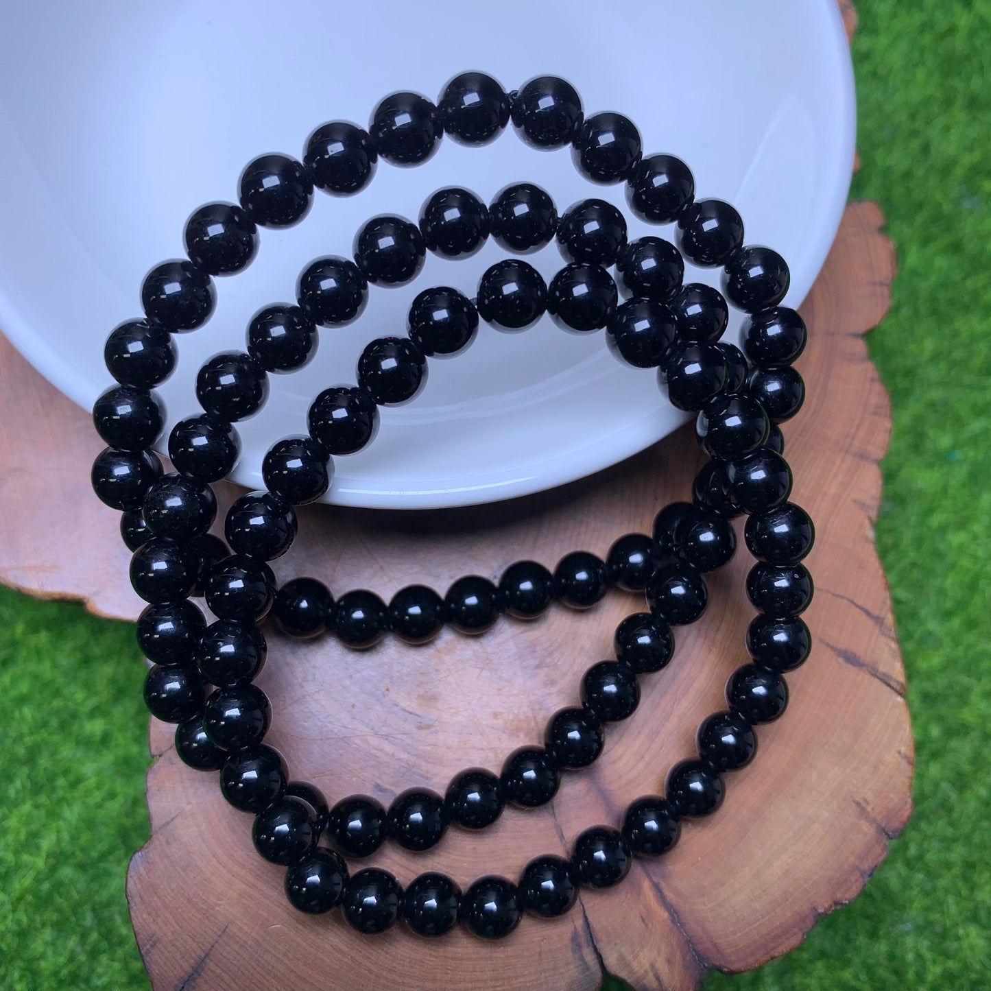 Black obsidian bracelet 6mm 1pc(SL2)