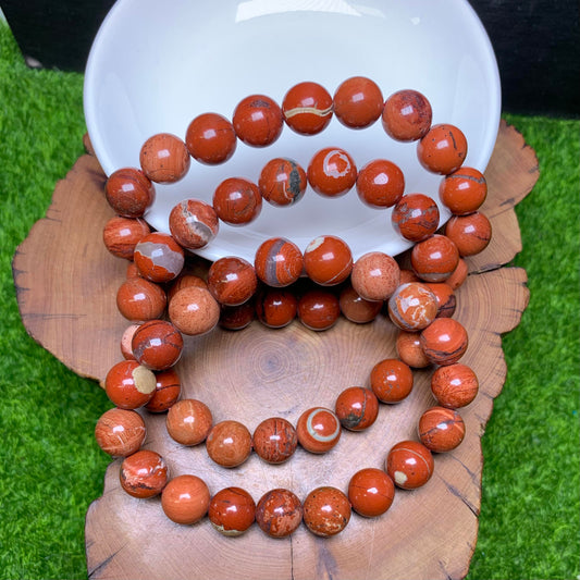 Red Jasper bracelet 10mm 1pc (SL75)