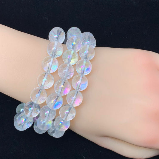Aura Clear quartz bracelet 10mm 1pc (SL71)