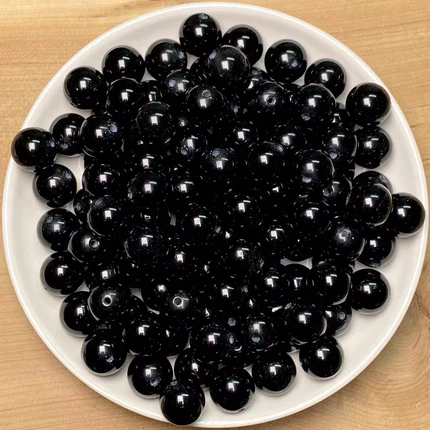 Black obsidian bead 108pcs_ 1 bowl 10mm(TEN48)