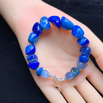 Azure  Agate（dyed）freeform Bracelet 1pc (SL827)