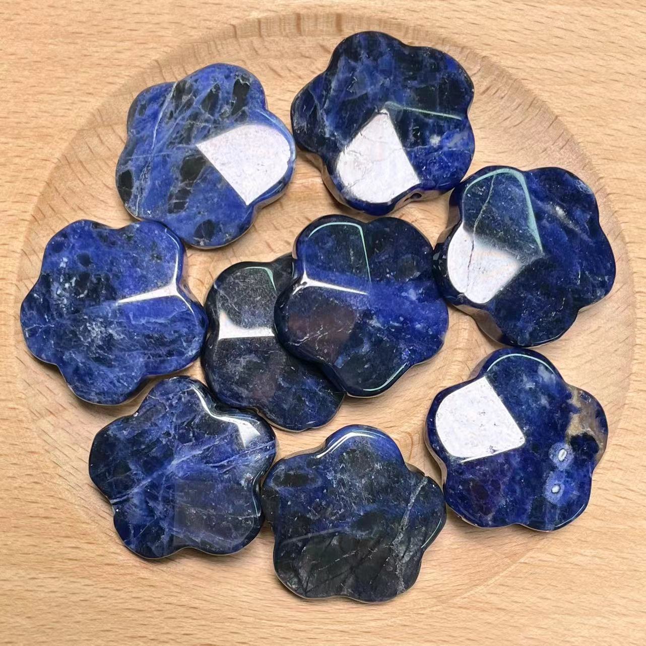 Sodalite flower bead 1pc