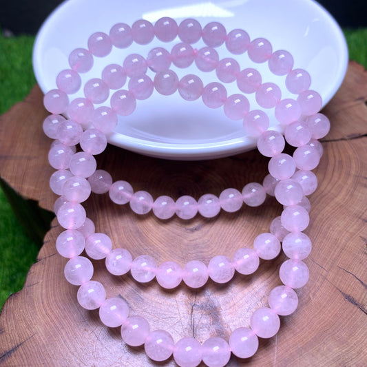 Rose Quartz(enhanced) bracelet 6mm 1pc(SL43)