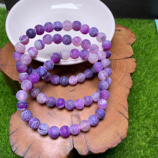 Purple Lavender Flower Agate （dyed） bracelet 8mm 1pc(SL129)