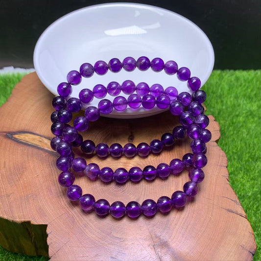 Amethyst bracelet 7mm 1pc (SL888)