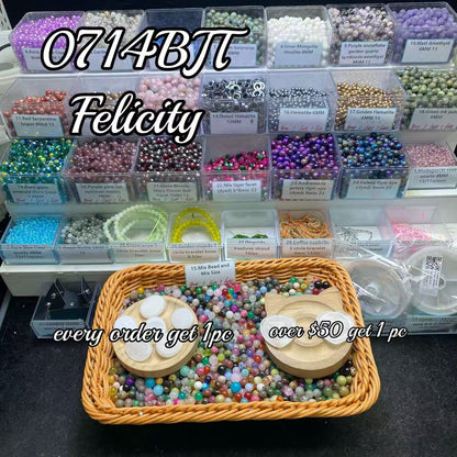 One bowl crystal bead- Felicity-can make 6pcs bracelets 7.14