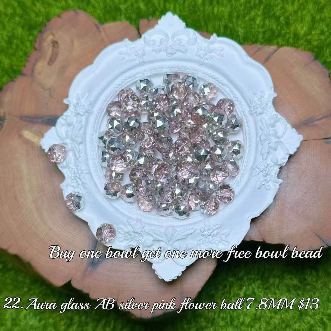 One bowl crystal bead- Felicity-can make 6pcs bracelets 8.15