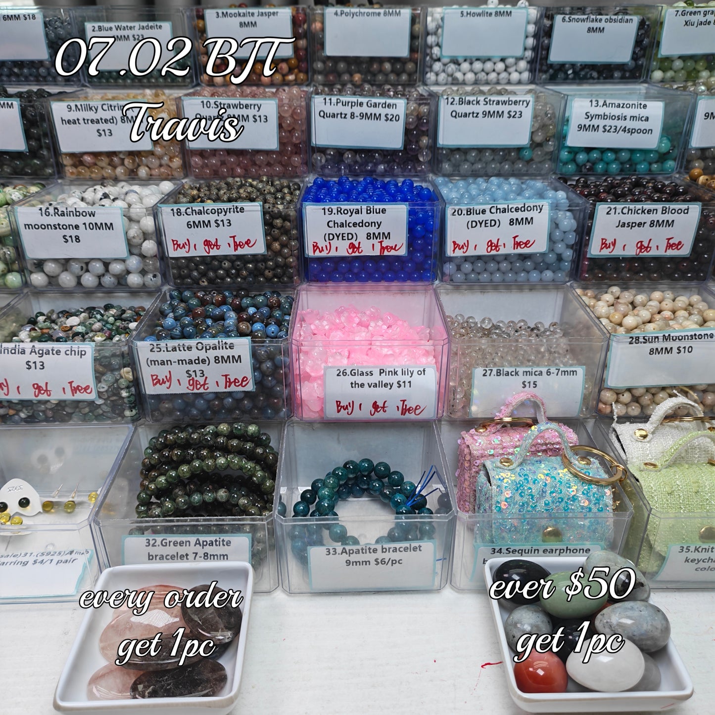 One bowl crystal bead- travis00-can make 6pcs bracelets 7.2