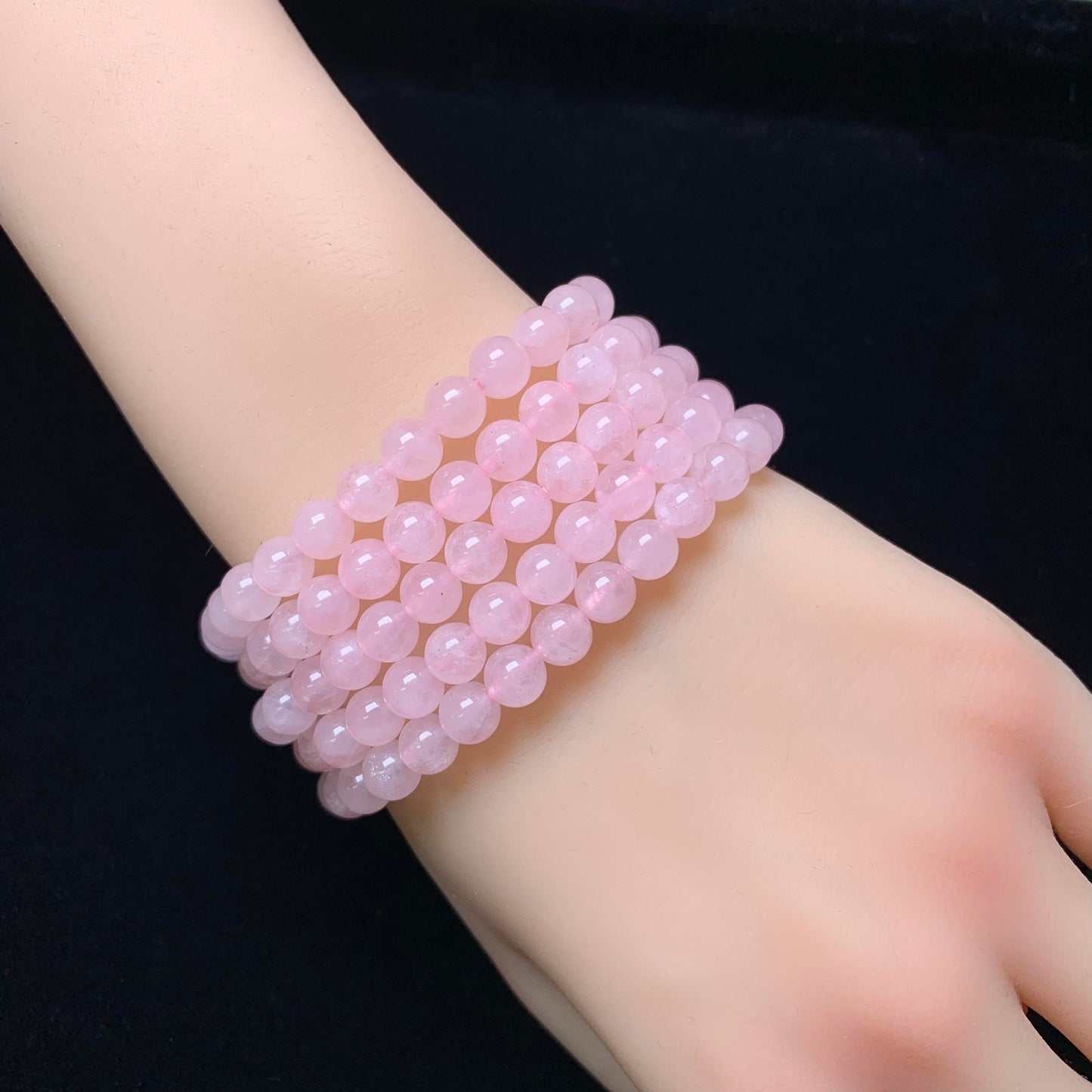 Rose Quartz(enhanced) bracelet 6mm 1pc(SL43)