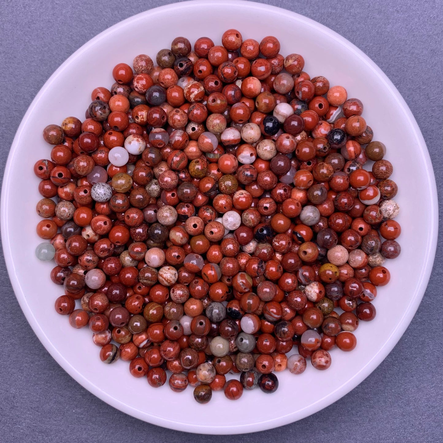 Red Jasper bead 320pcs 1 bowl 4mm (Mini16)