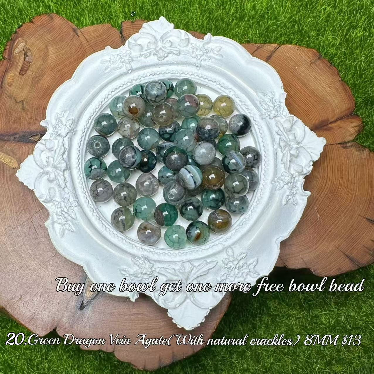 One bowl crystal bead- Felicity-can make 6pcs bracelets 7.27