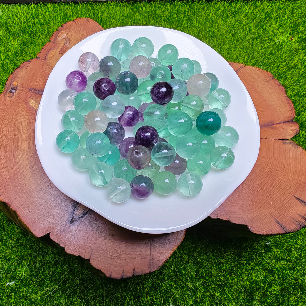 Bola de cuentas de fluorita 108pcs_ 1 tazón 10mm（TEN42）