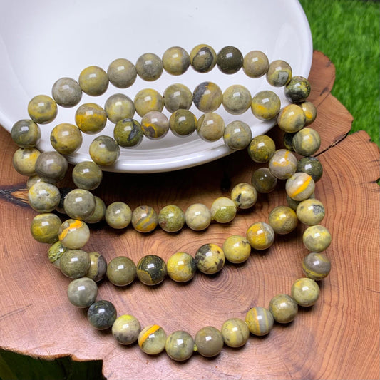 Bumblebee jasper bracelet 7mm 1pc(SL101)