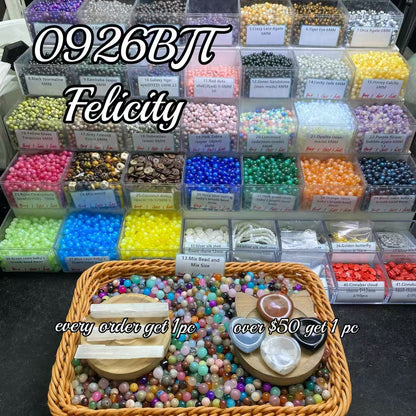 One bowl crystal bead- Felicity-can make 6pcs bracelets 9.26