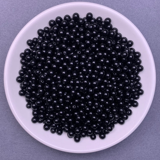 Black obsidian bead 320pcs 1bowl 4mm (Mini2)