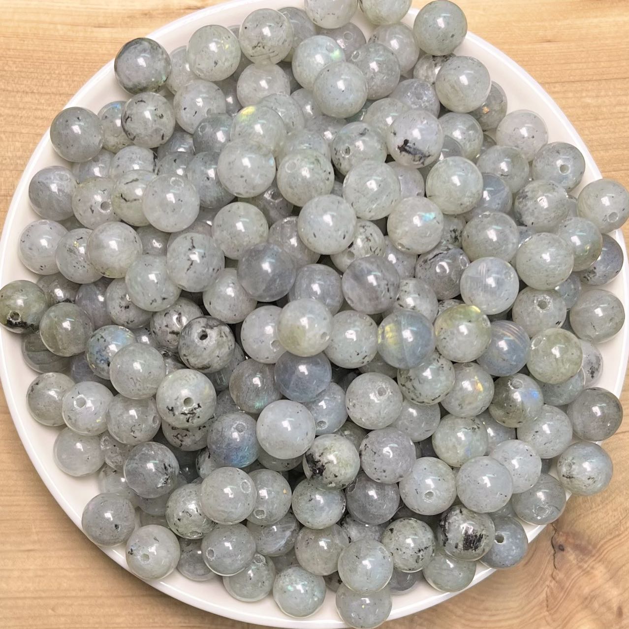 Labradorite  BUY 1 GET 1 FREE bead 132pcs_ 8mm 1 bow（BOGO43）