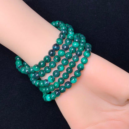 Malachite（With natural crackles) bracelet 6mm 1pc（SL4）