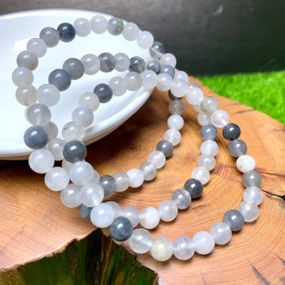 Cloud quartz bracelet 6mm 1pc (SL89)