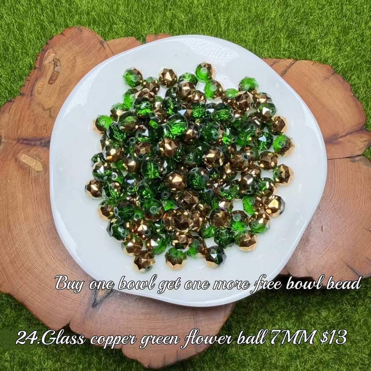 One bowl crystal bead- Felicity-can make 6pcs bracelets 9.19