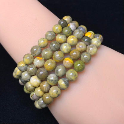 Bumblebee jasper bracelet 7mm 1pc(SL101)