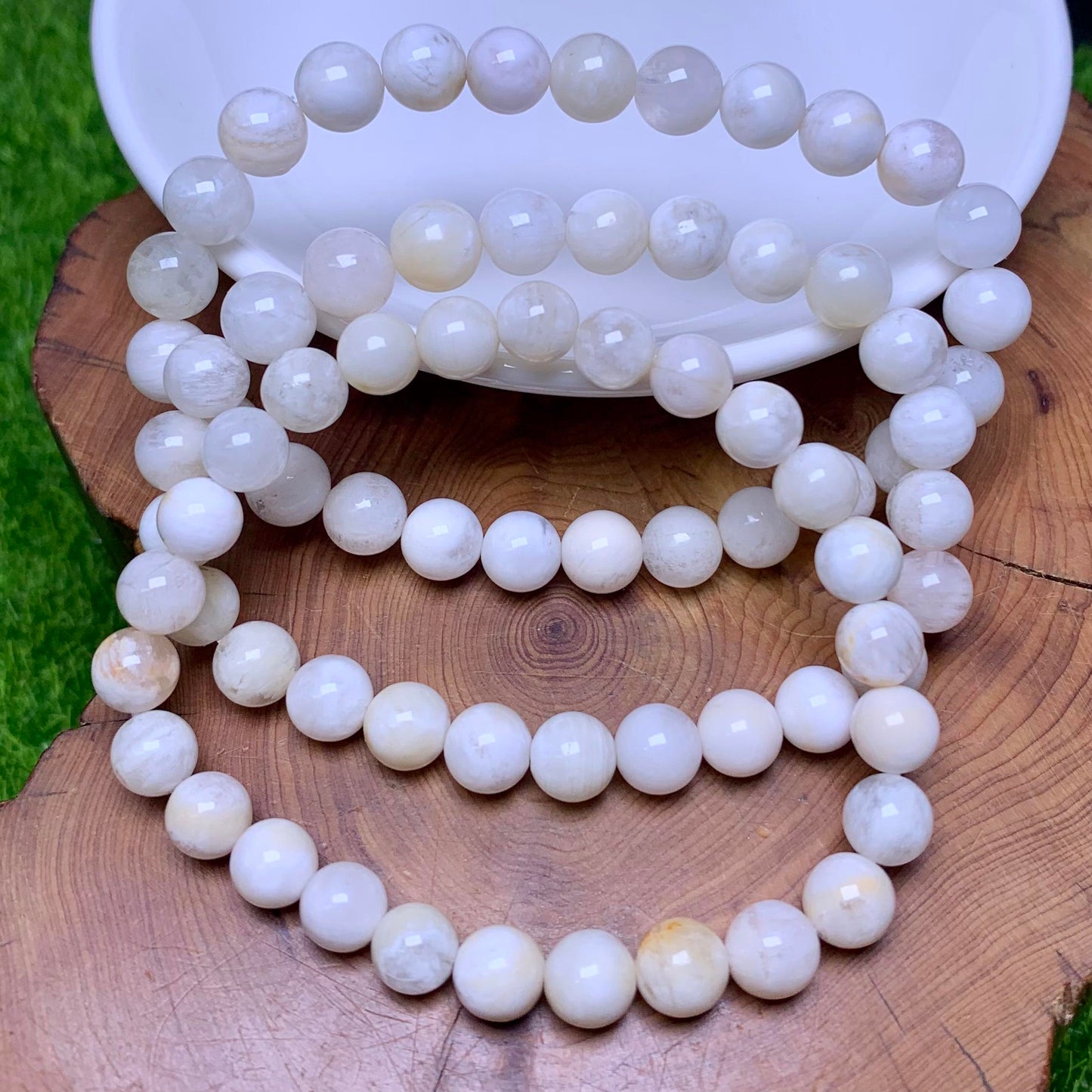 Snowflake Garden Quartz bracelet 7mm 1pc (SL94)