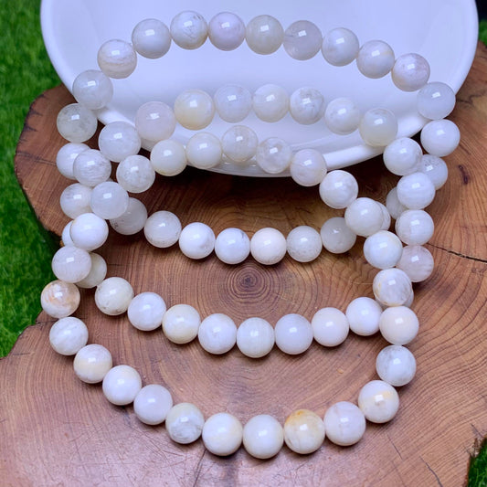Snowflake Garden Quartz bracelet 7mm 1pc (SL94)