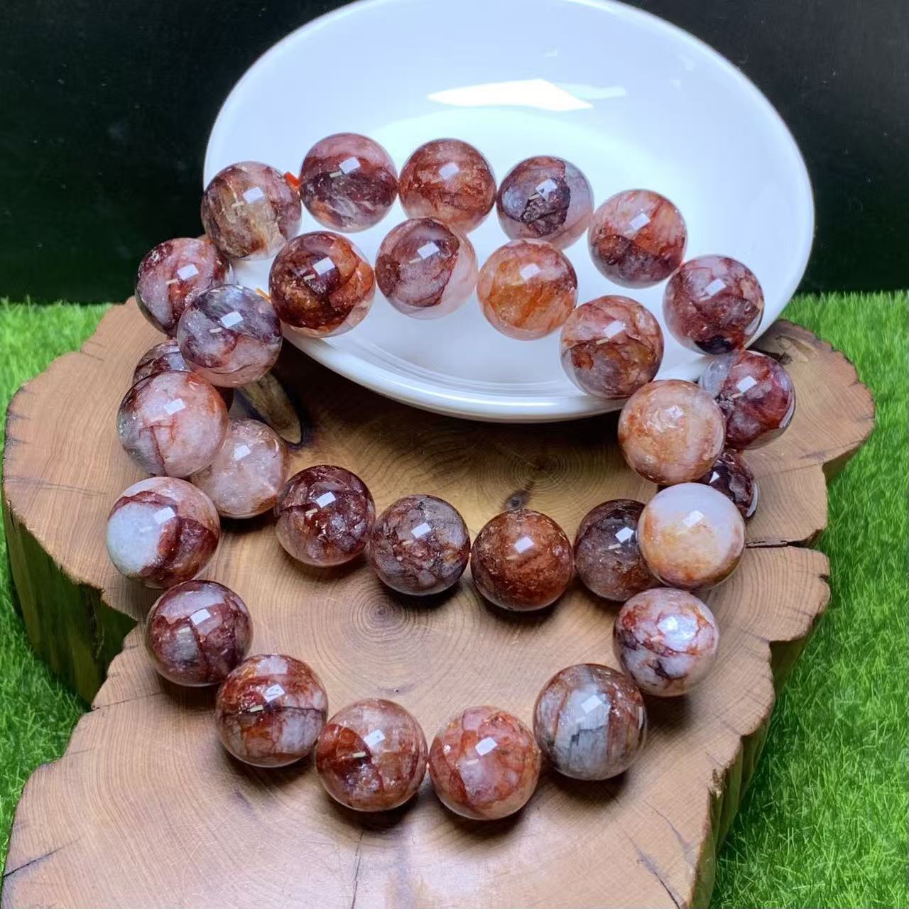 Pigeon Blood Fire Quartz bracelet 1pc (8mm-15mm）