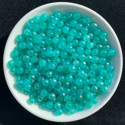 Aura Glass Ice Mint Green bead  6MM BOGO 168pcs/bow——BUY 1 GET 1 FREE bead （BOGO100)