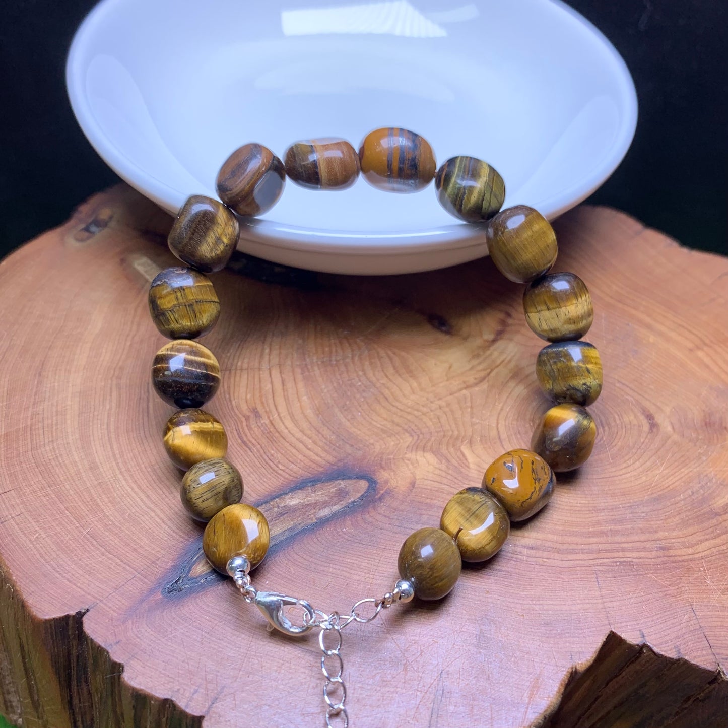 Tiger Eye Freeform  Bracelet 1pc (SL821)