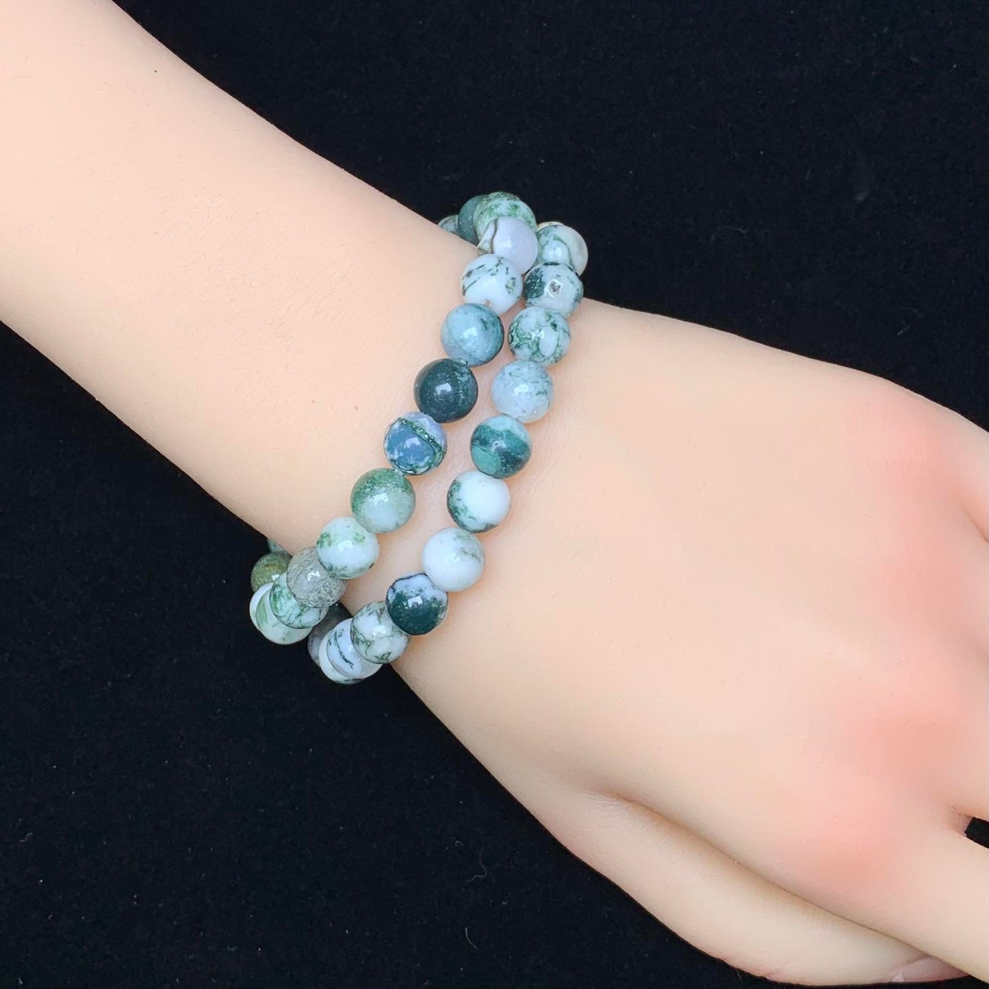 Dendritic Agate bracelet 8mm 1pc (SL152)